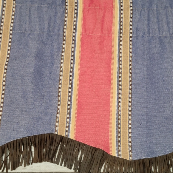 Hi End Accents fringed valance pair  Southwest Cowboy Aztec Ranch 84 x 18 - Picture 3 of 12